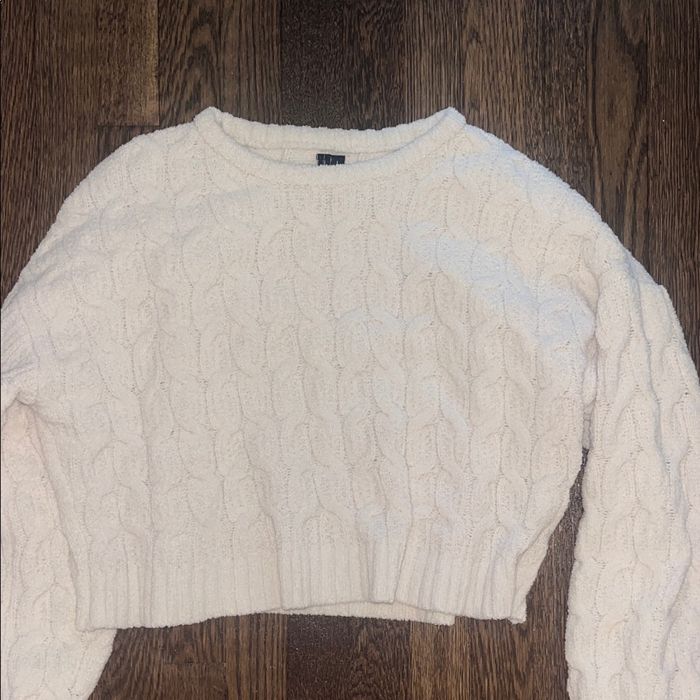 moon & madison Cream Cable Knit Sweater
